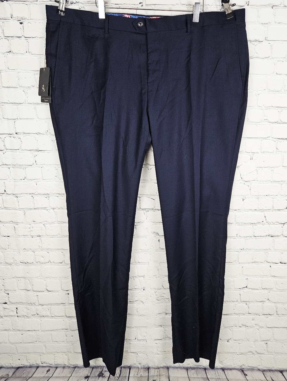 ALPHA + STEELE | AS1F3002 stretch modern slim fit suit trouser dress pants